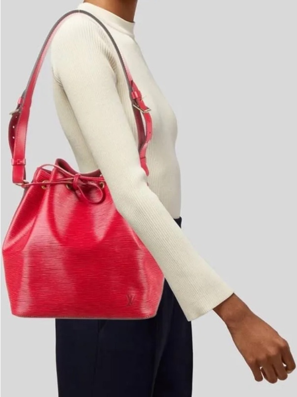 Louis Vuitton Petit Noe Red Epi Leather